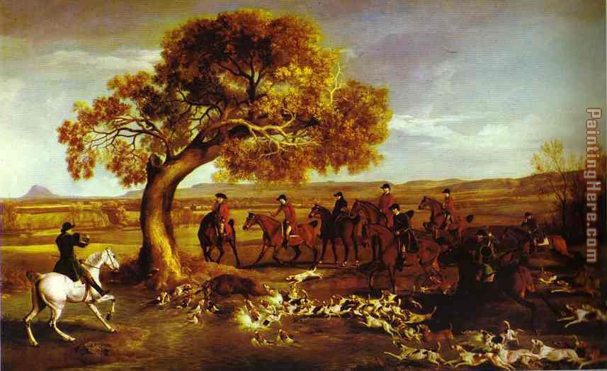 The Grosvenor Hunt painting - George Stubbs The Grosvenor Hunt art painting